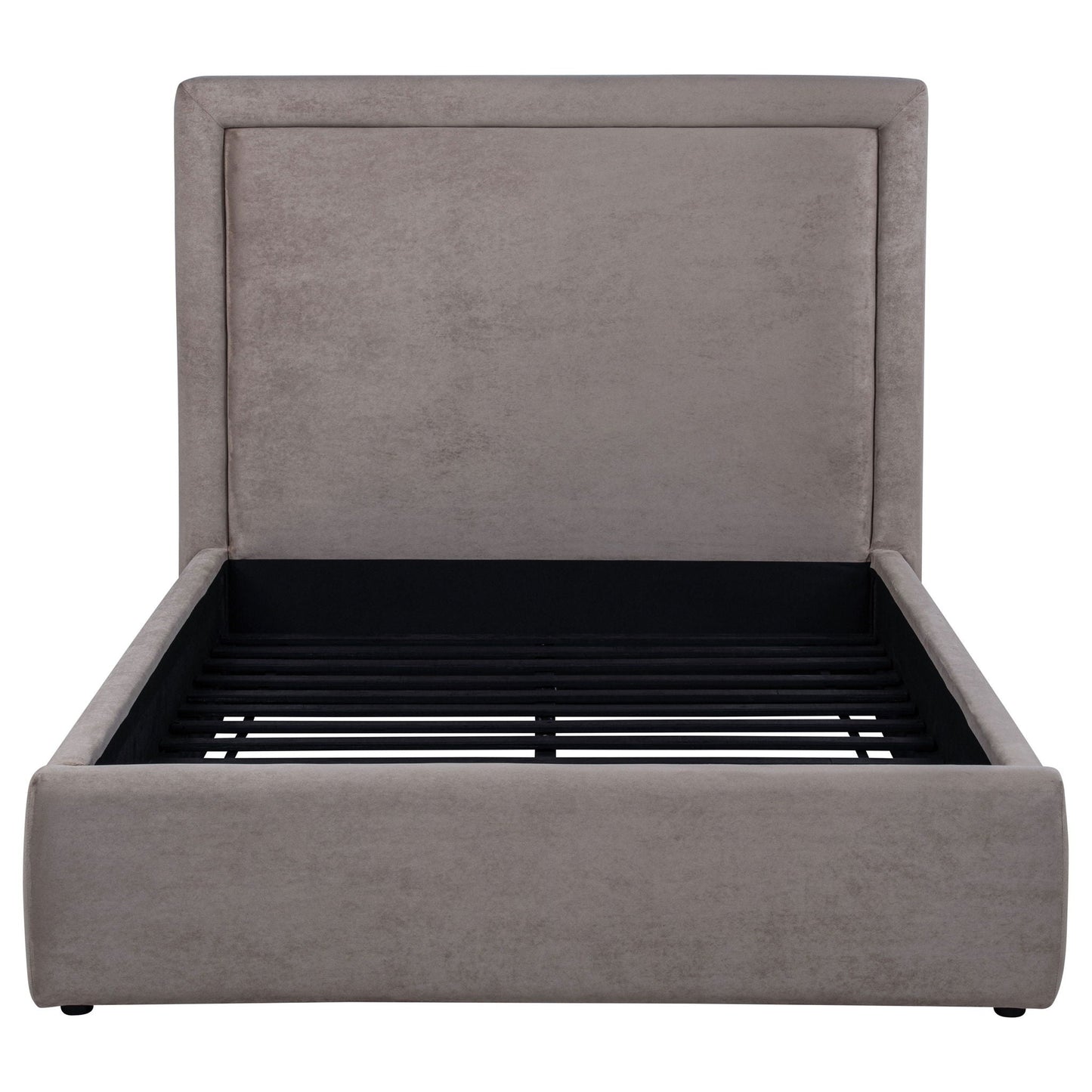 Lawson 54-inch Upholstered Full Panel Platform Bed Mushroom