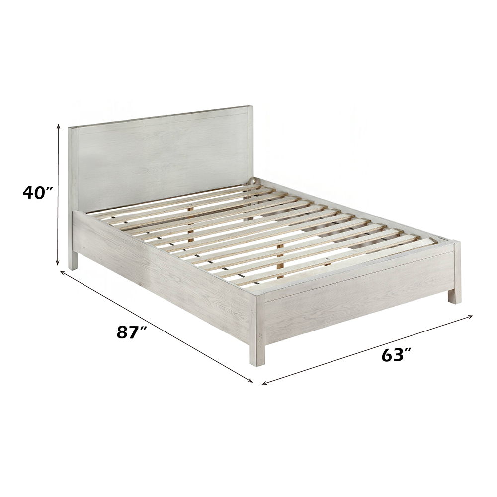 Celerina - Queen Bed - Weathered White