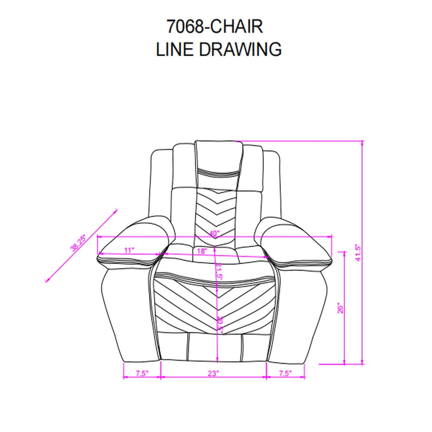 Raize - Power Recliner With LED Functionality - Gray