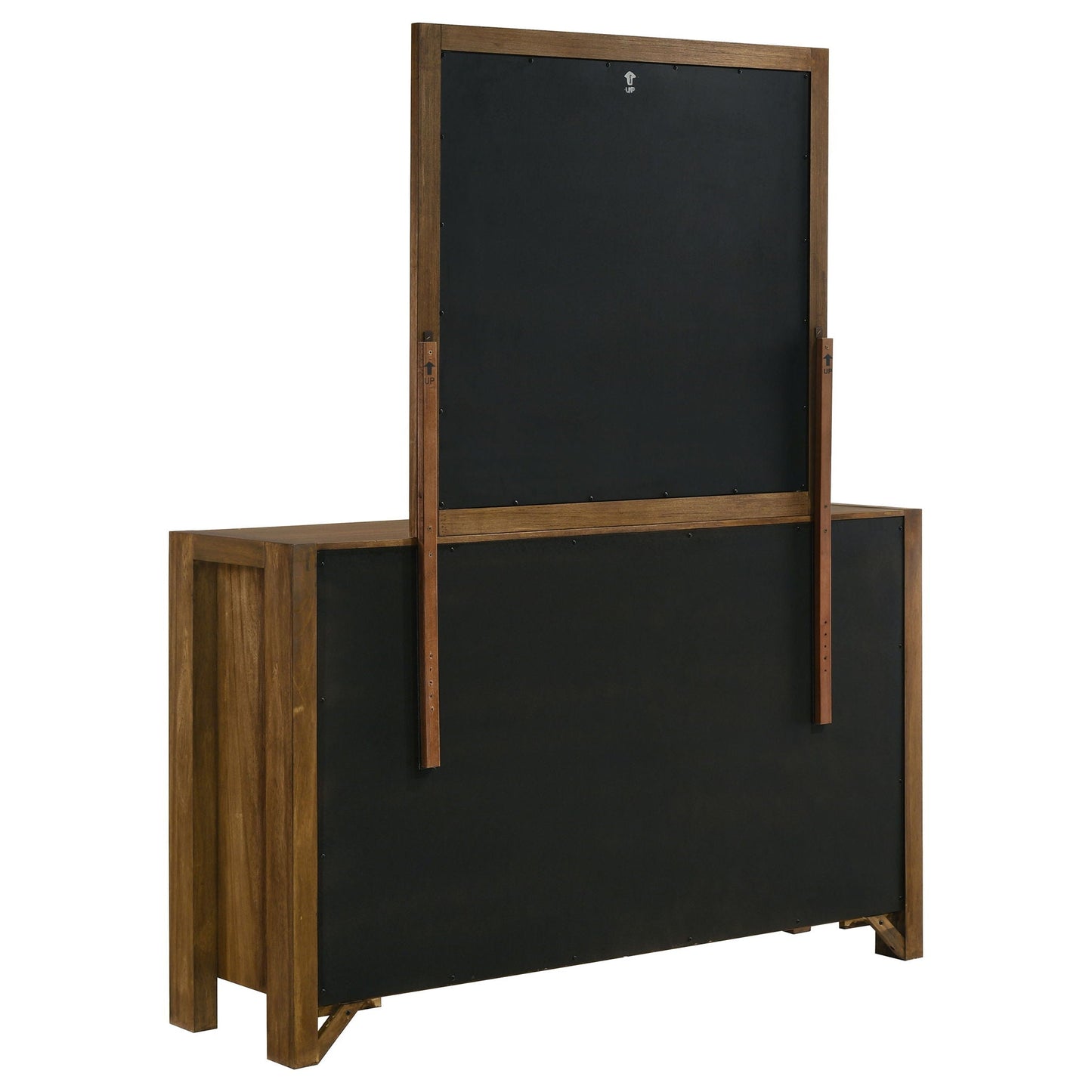Adderley 8-drawer Bedroom Dresser and Mirror Warm Brown