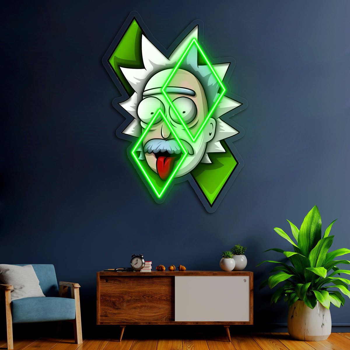 Neon LED Rick and Morty Handcrafted Vibrant Anime Pop Culture