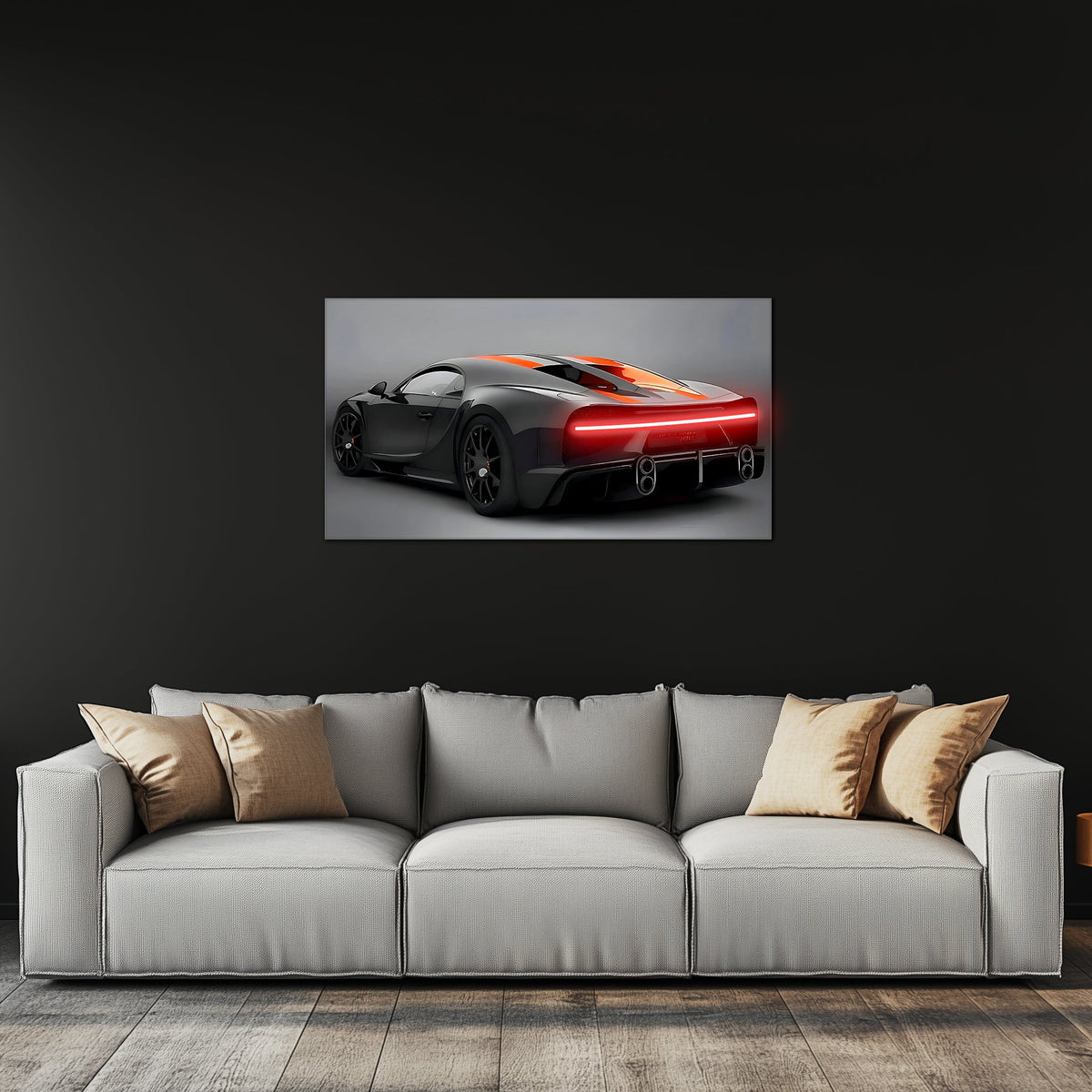 Car LED Neon Wall Art Decor - UV Printed Acrylic Illuminated