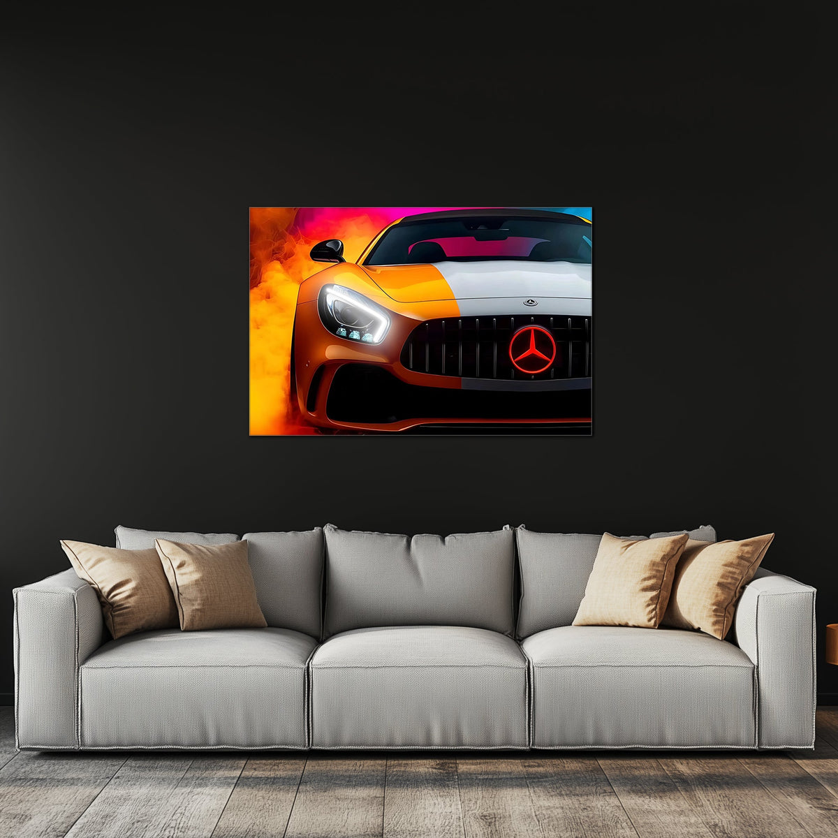 Neon LED Acrylic Car Wall Art Sign - Glowing Automotive Design