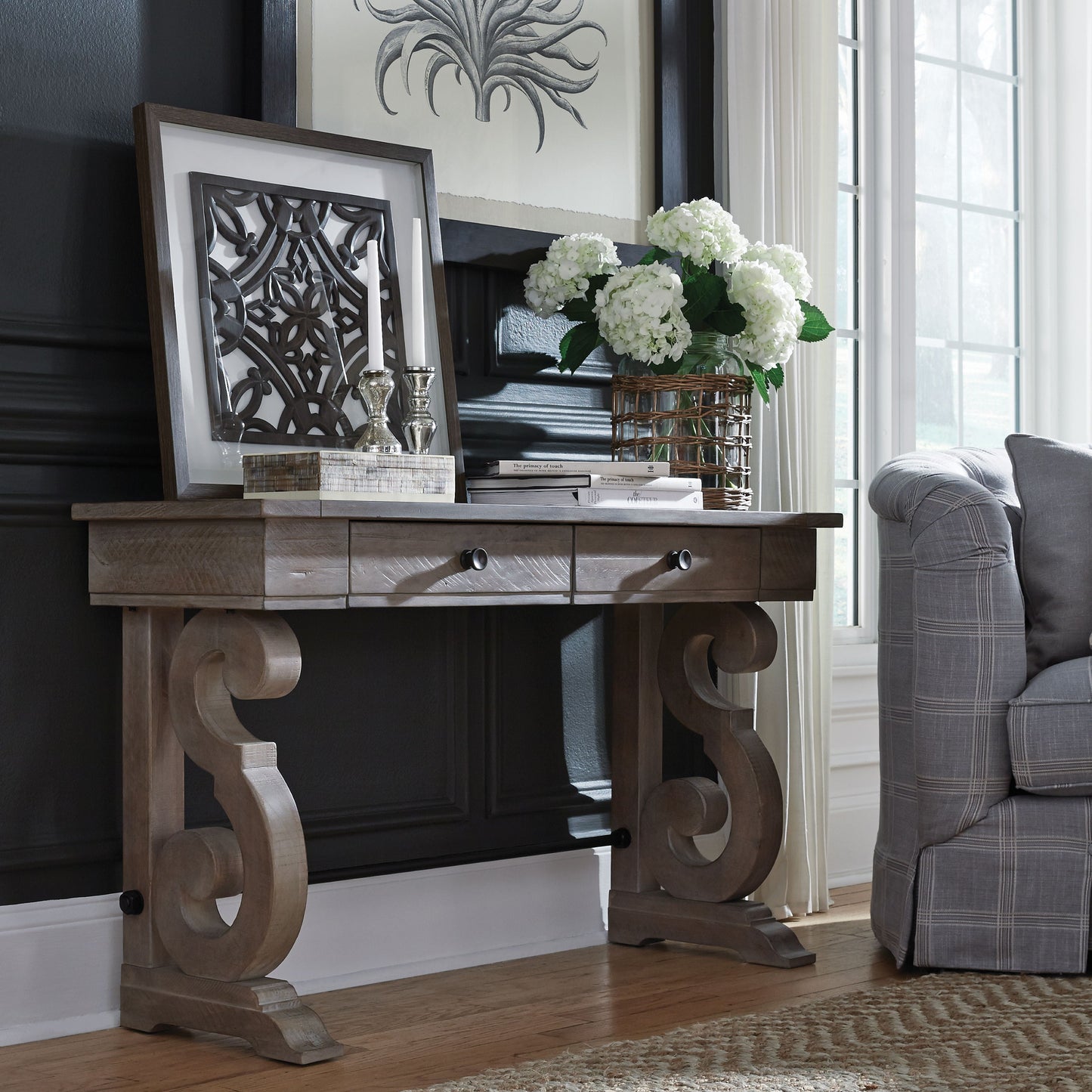 Tinley Park - Rectangular Sofa Table - Dove Tail Gray