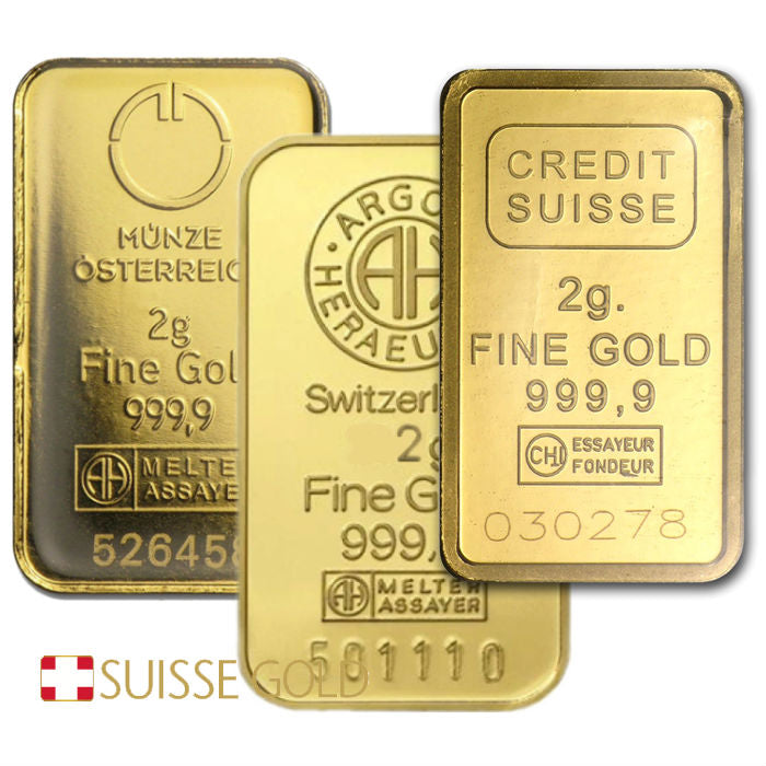 2.5 Gram Gold Bar 999 Fine Investment Grade Bullion 0.080 Oz