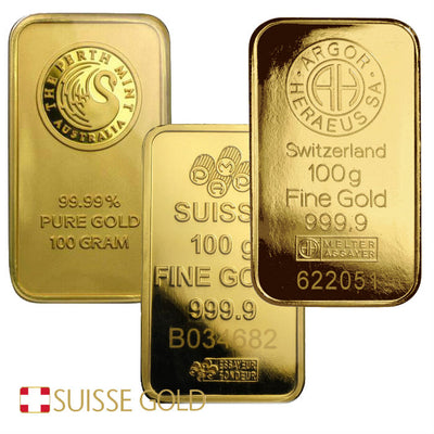 100 Gram Gold Bar 999 Fine Investment Grade Bullion 3.215 Oz