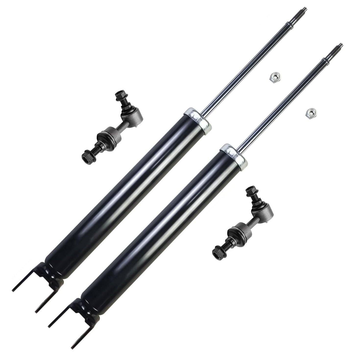 Detroit Axle - Front and Rear Shock Absorbers for 2007-2017 Jeep Wrangler, 2018 Wrangler JK 4 Complete Shock Absorber Assembly 2008 2009 2010 2011 2012 2013 2014 2015 2016 Replacement