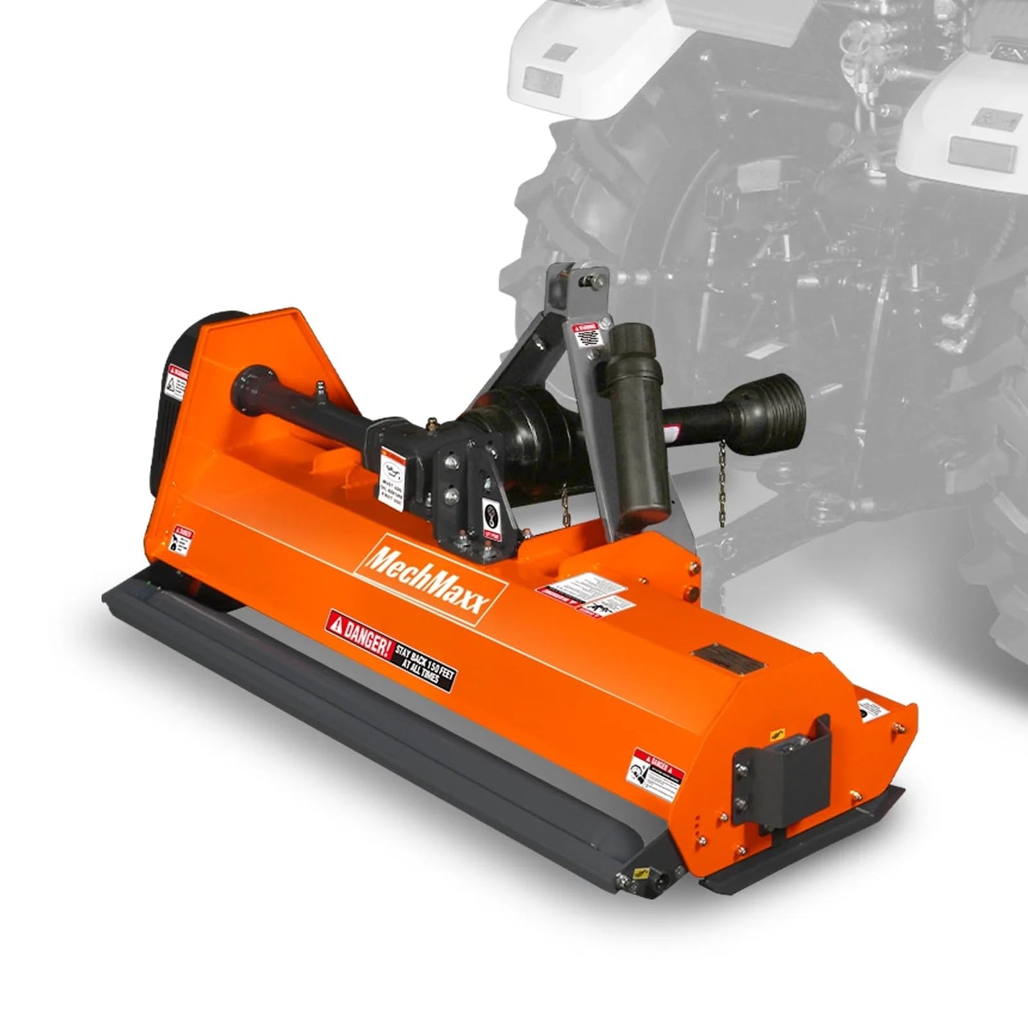 MechMaxx 60'' inch PTO Powered 3 Point Standard Duty Flail Mower for 15-35hp Tractor, NOT Suitable for Quick Hitch, Model EFS60 Orange
