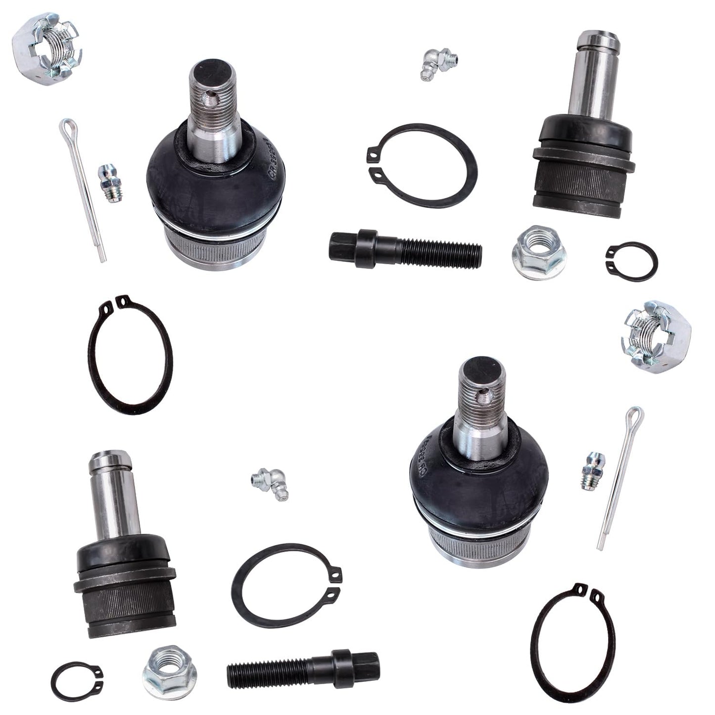 Detroit Axle - 4WD Front 4pc Ball Joints for Ford F-250 F-350 F-450 F-550 Excursion, 4 Upper & Lower Ball Joints Replacement