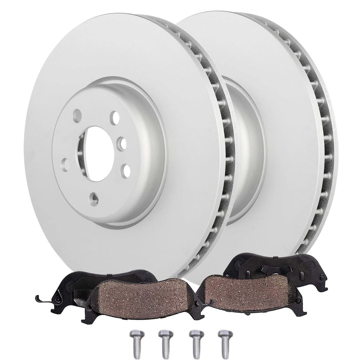 Detroit Axle - Front Brake Kit for Chrysler 300 Dodge Challenger Charger Magnum Replacement Disc Brakes Rotors and Ceramic Brake Pads : 12.6" inch Rotor