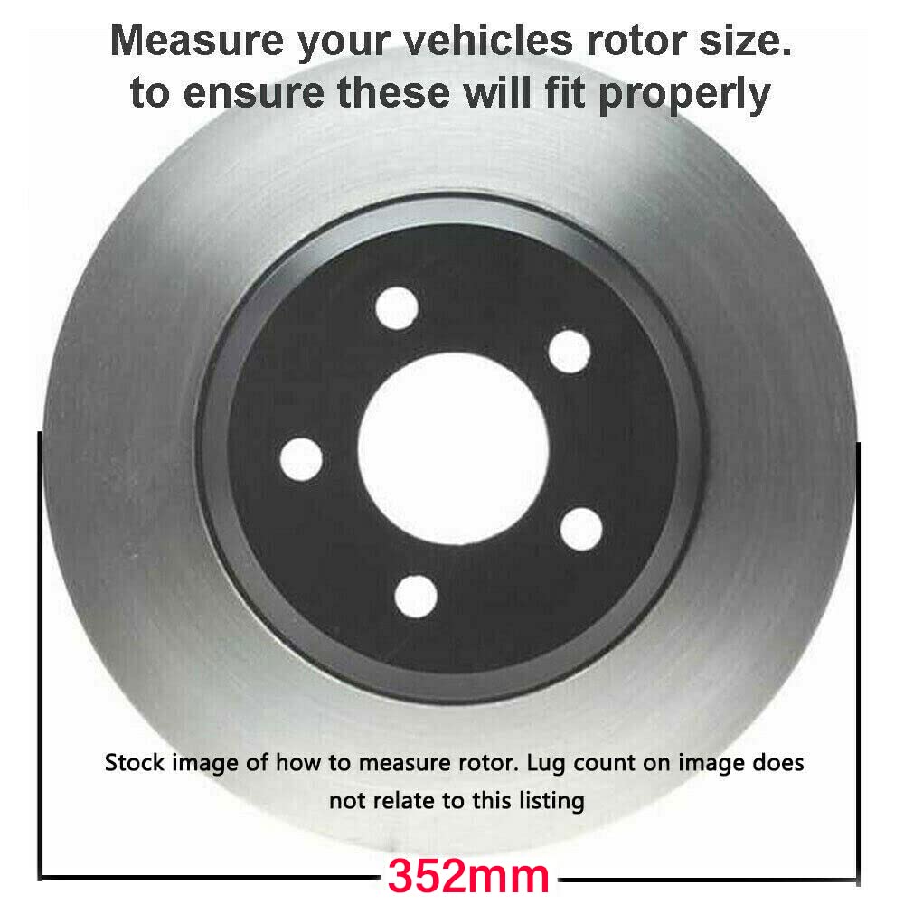 Detroit Axle - Front Brake Kit for Chevy GMC Silverado Suburban Sierra Savana Express 1500 Tahoe Yukon XL Cadillac Escalade ESV EXT Drilled Slotted Disc Brake Rotors Ceramic Brakes Pads Replacement