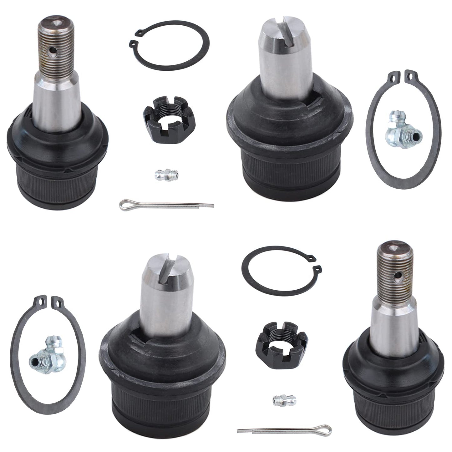 Detroit Axle - 4WD Front 4pc Ball Joints for Ford F-250 F-350 F-450 F-550 Excursion, 4 Upper & Lower Ball Joints Replacement