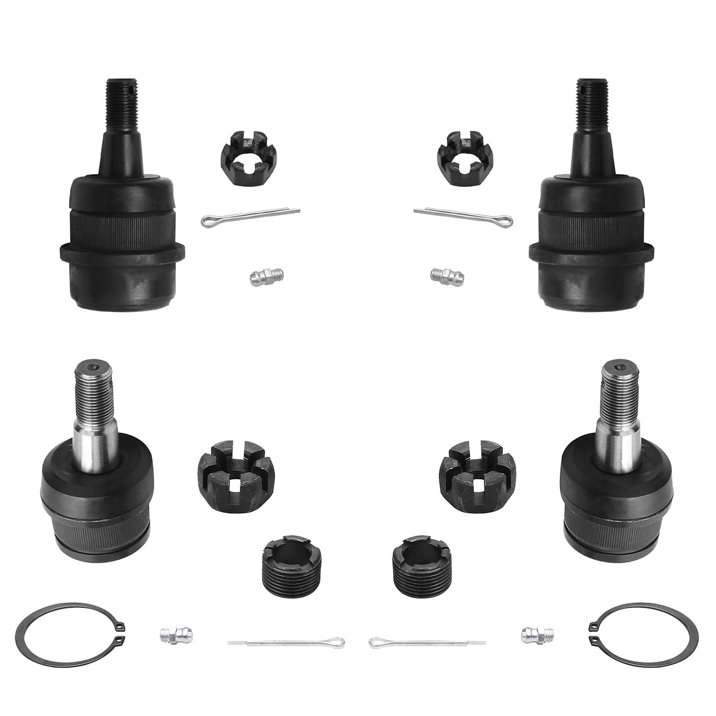 Detroit Axle - 4WD Front 4pc Ball Joints for Ford F-250 F-350 F-450 F-550 Excursion, 4 Upper & Lower Ball Joints Replacement