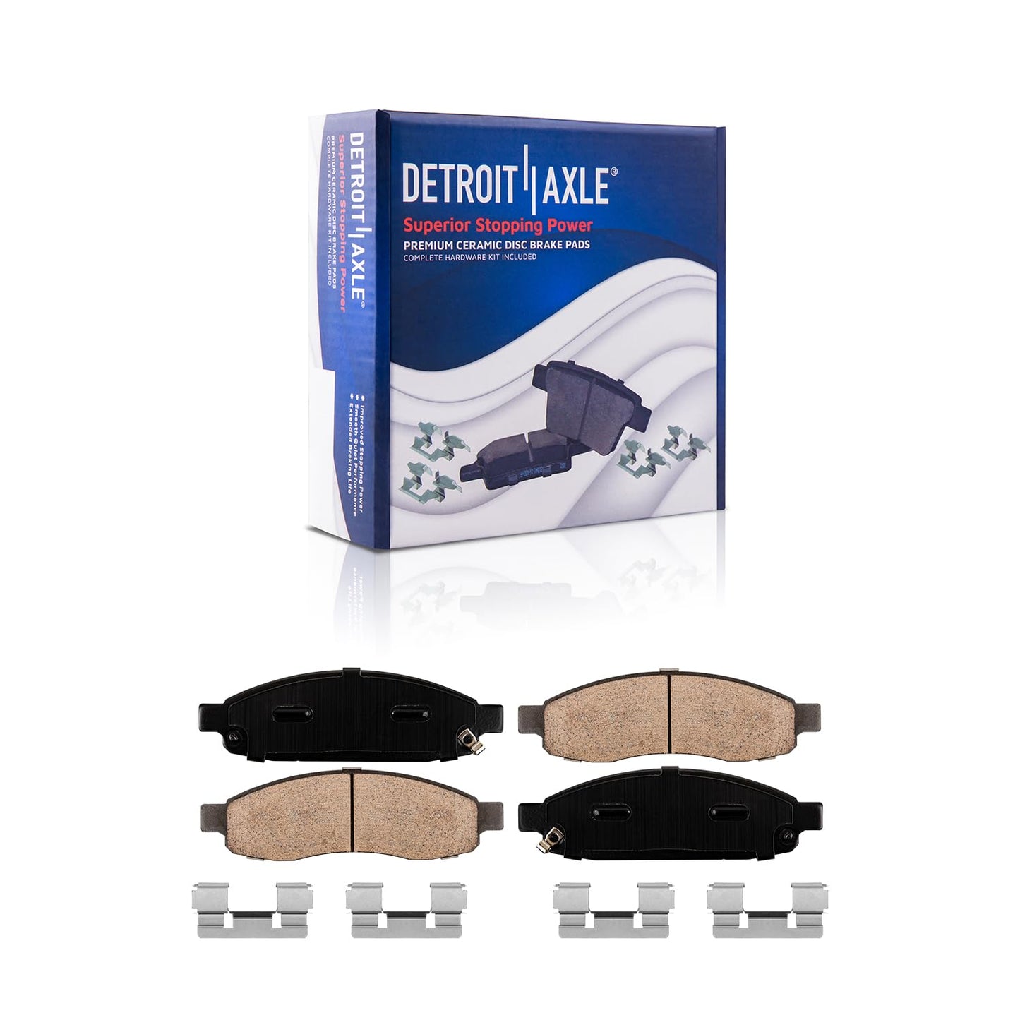 Detroit Axle - Brake Kit for 2013-2016 Kia Optima 2011-2015 Hyundai Sonata, Disc Brake Rotors Ceramic Brakes Pads Front and Rear 2014 Replacement