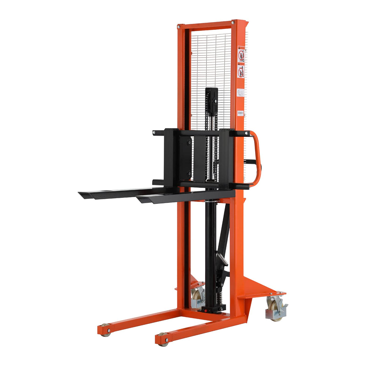 Tory Carrier Manual Pallet Stacker 1100lbs Capacity 63" Lift Height
