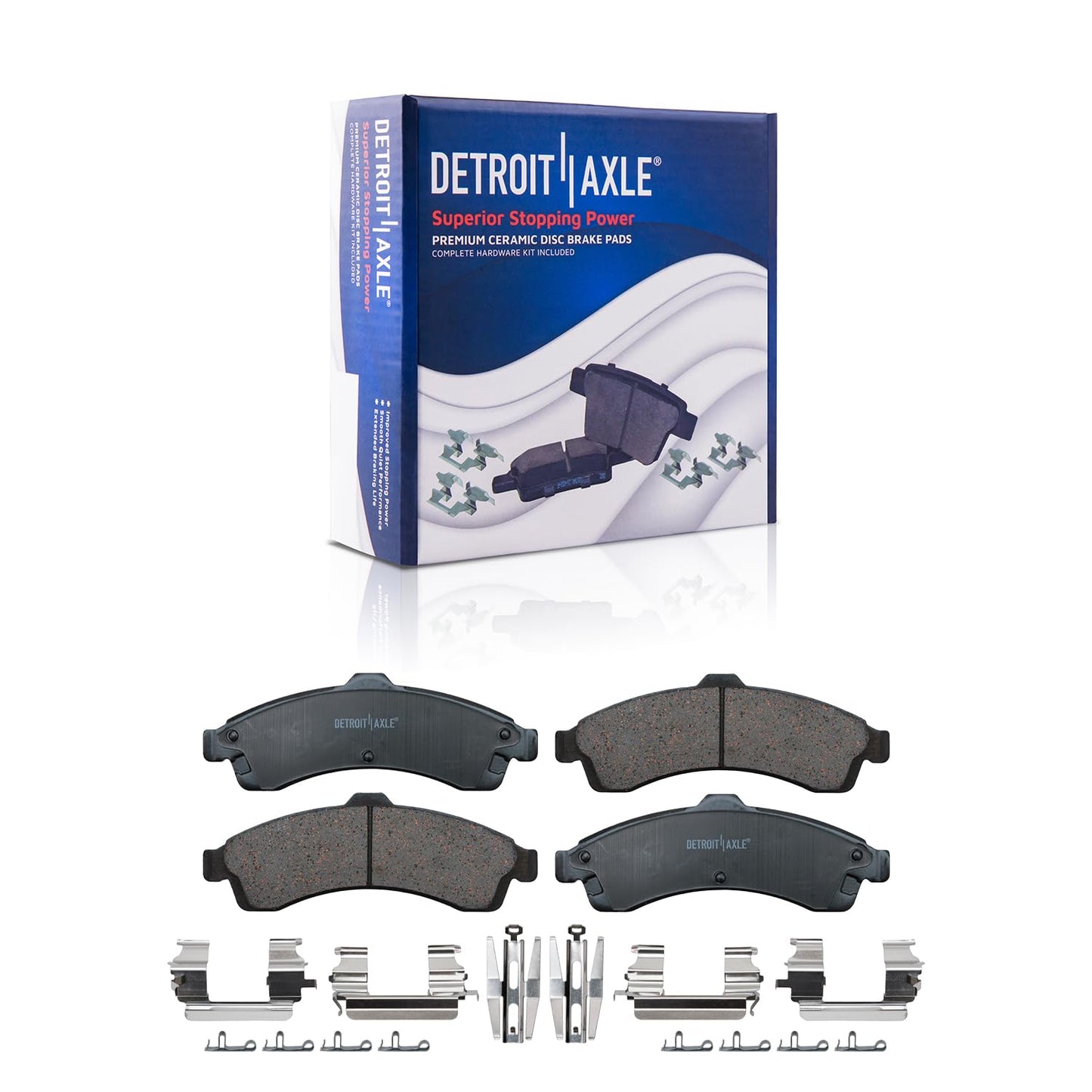 Detroit Axle - Brake Kit for 2011-2020 Jeep Grand Cherokee Dodge Durango Replacement Front & Rear Drilled & Slotted Disc Brake Rotors Ceramic Brakes Pads : 12.99" inch Rotor