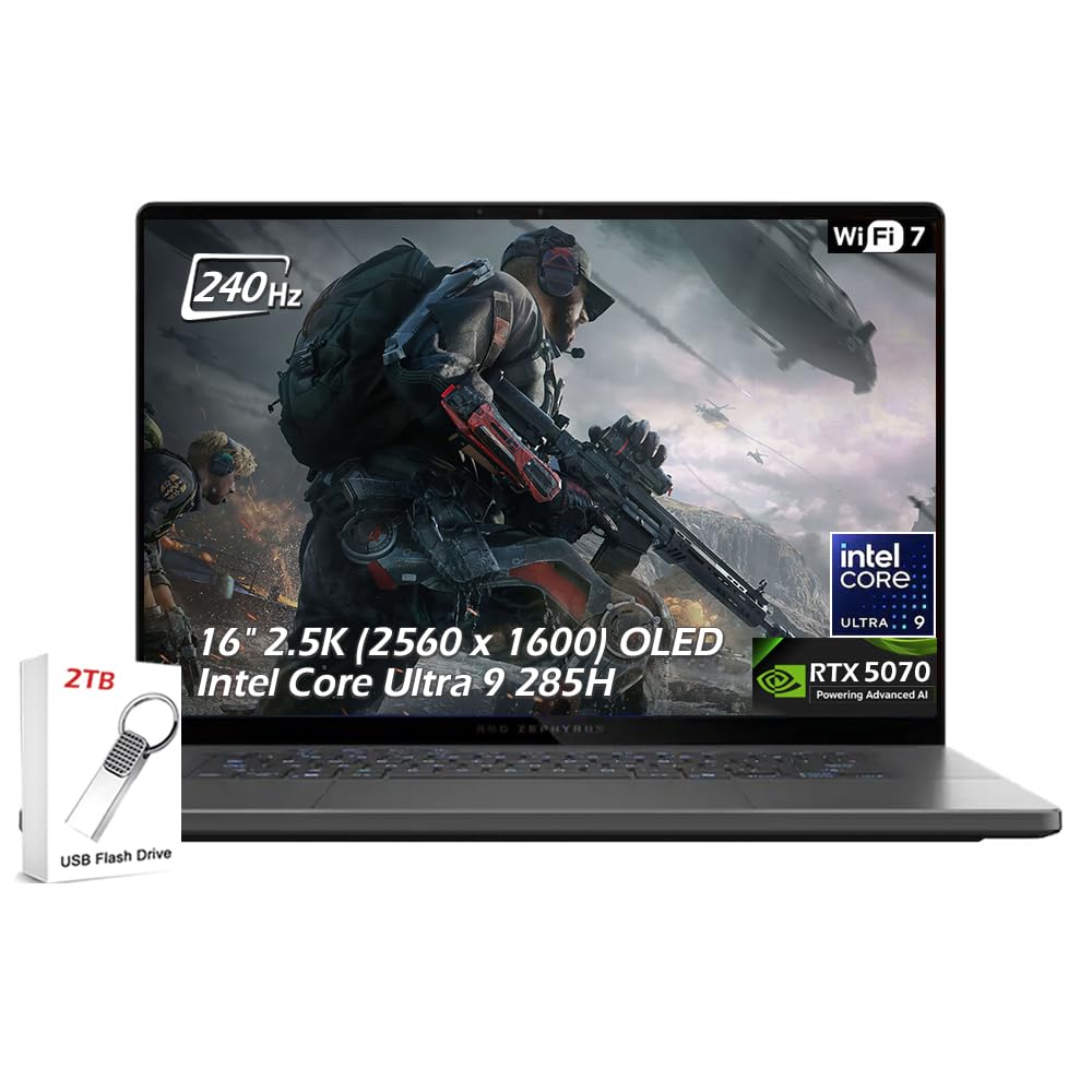 ASUS ROG Strix G16 (2025) Gaming Laptop, 16” ROG Nebula Display 16:10 2.5K 240Hz/3ms, NVIDIA® GeForce RTX™ 5070 Laptop GPU, Intel® Core™ Ultra 9 275HX, 32GB DDR5, 2TB Gen 4 SSD, Wi-Fi 7, Win 11 Pro