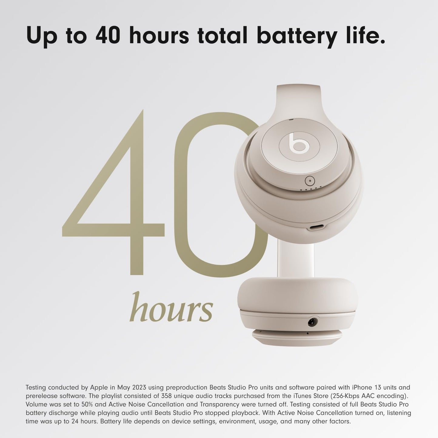 Beats Studio Pro Premium Wireless Over-Ear Headphones- Up to 40-Hour Battery Life, Active Noise Cancelling, Great for Travel & Commuting, USB-C Lossless Audio, Apple & Android Compatible - Navy