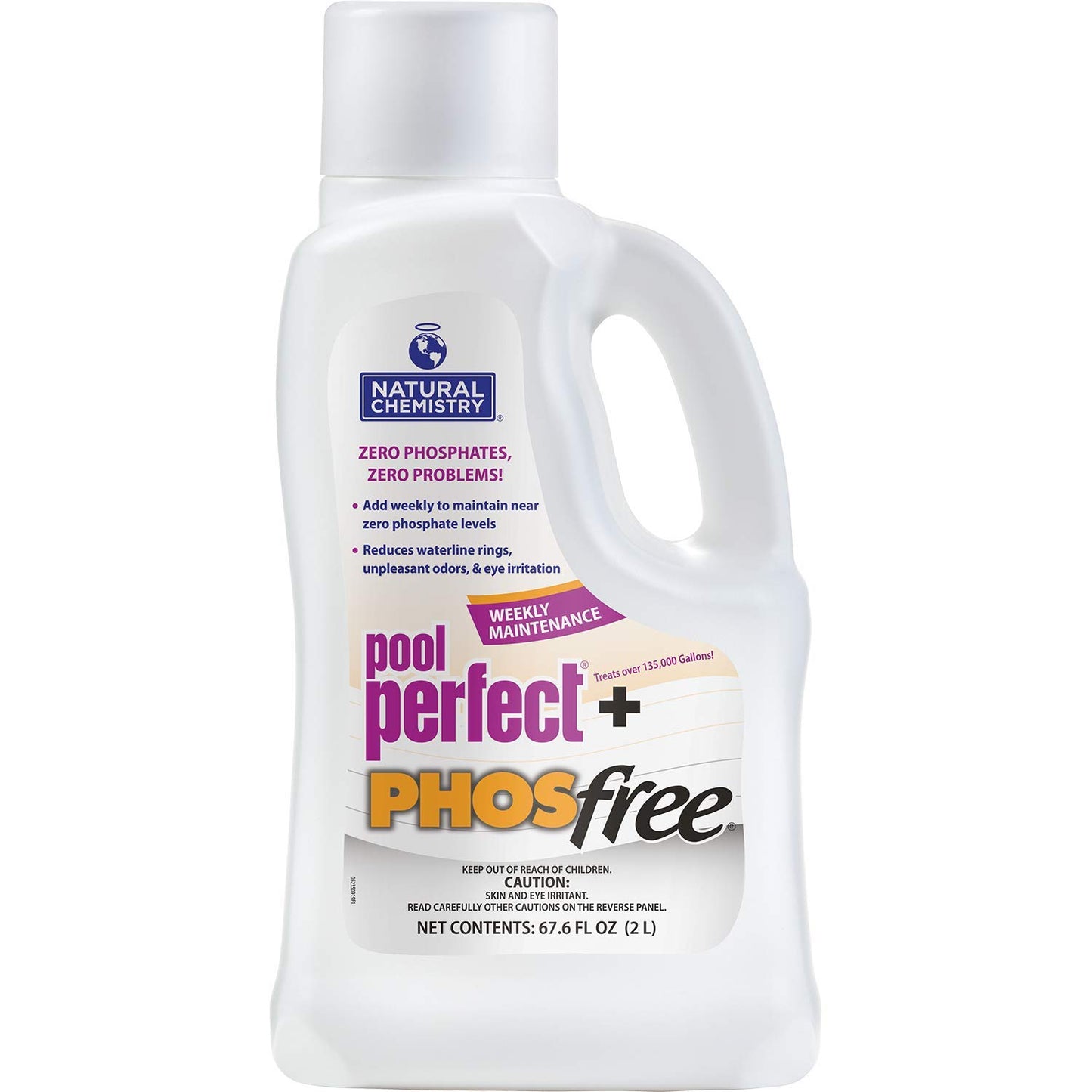 Natural Chemistry Pool Perfect + Phosfree, 3 Liter, Single Pack | Phosphate Remover, Reduces Waterline Rings, Unpleasant Odors & Eye Irritation