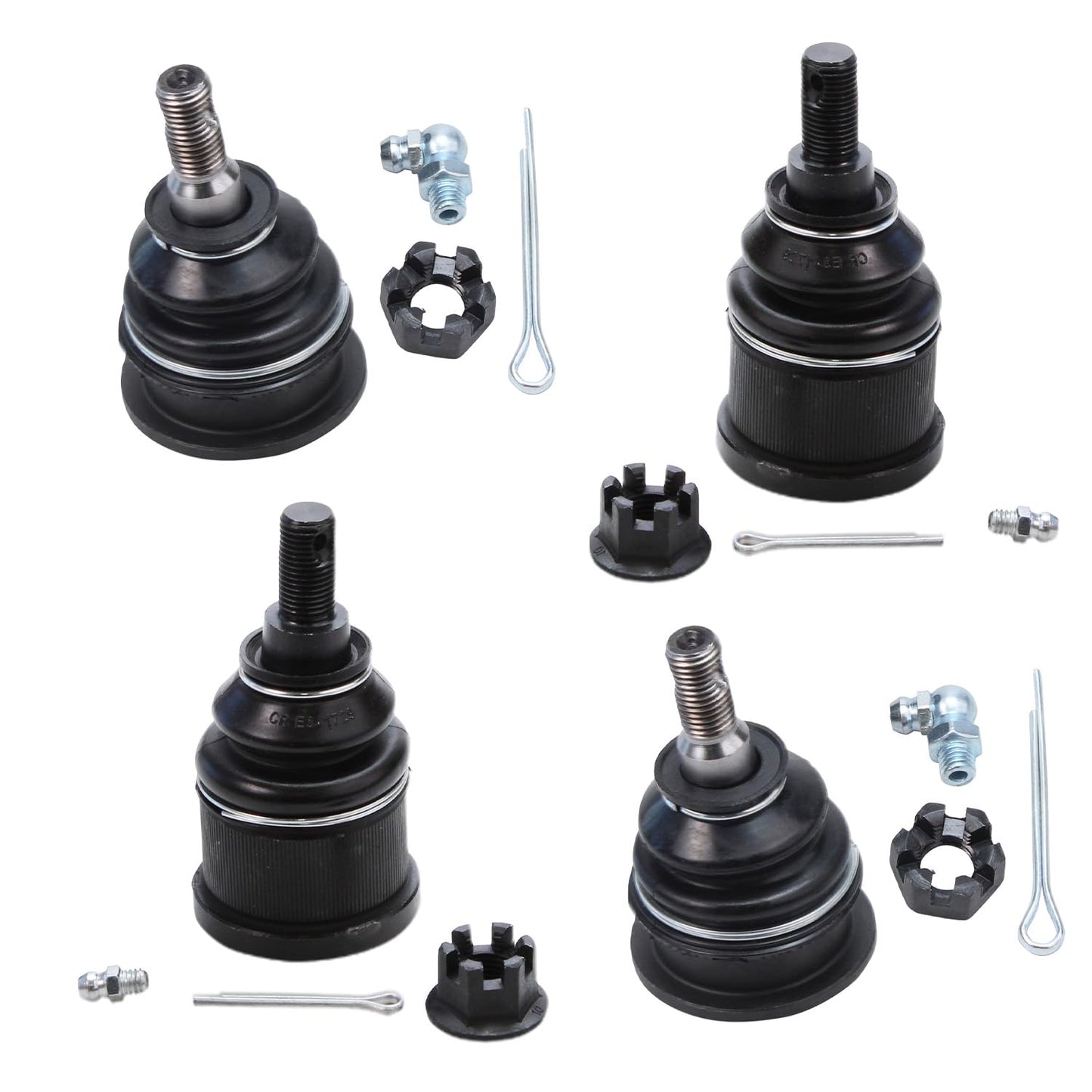 Detroit Axle - 4WD Front 4pc Ball Joints for Ford F-250 F-350 F-450 F-550 Excursion, 4 Upper & Lower Ball Joints Replacement