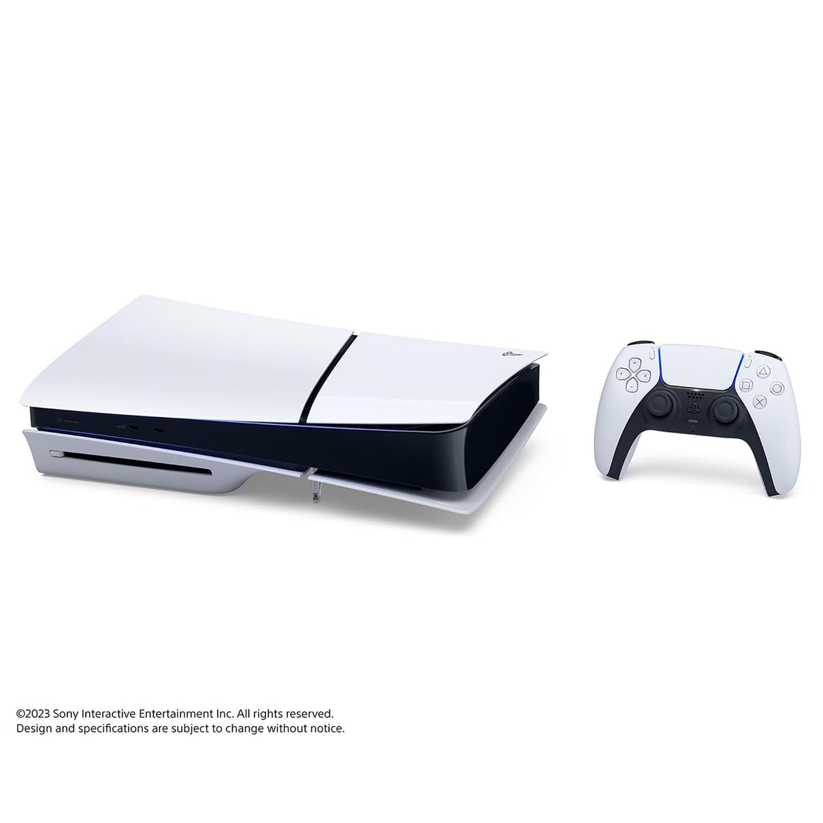 PlayStation 5 Slim Disc with 1TB SSD Storage, Wireless Dualsense Controller - PS5 Gaming System, White (Renewed) [video game]