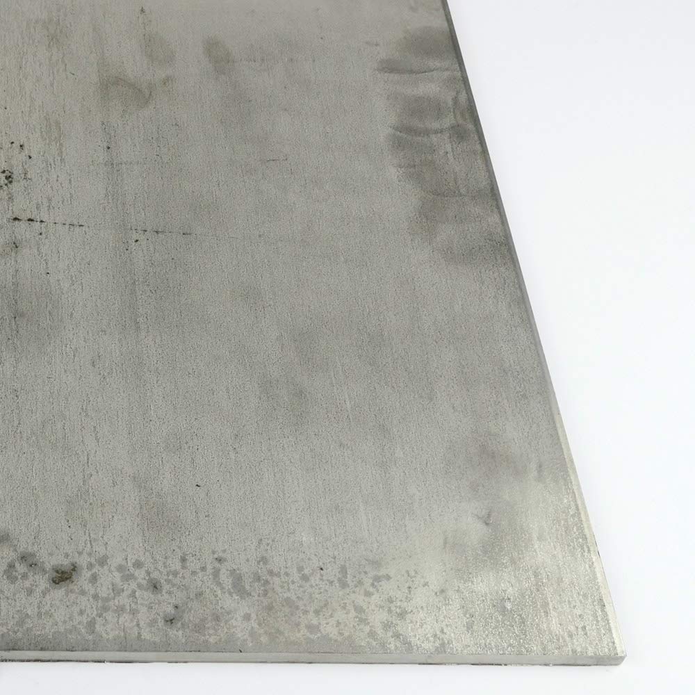 316 Stainless Steel Sheet, Unpolished (Mill) Finish, Hot Rolled, Annealed, ASTM A240, 0.1875" Thickness, 12" Width, 12" Length, OnlineMetals