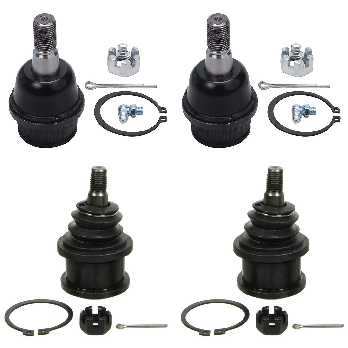 Detroit Axle - 4WD Front 4pc Ball Joints for Ford F-250 F-350 F-450 F-550 Excursion, 4 Upper & Lower Ball Joints Replacement