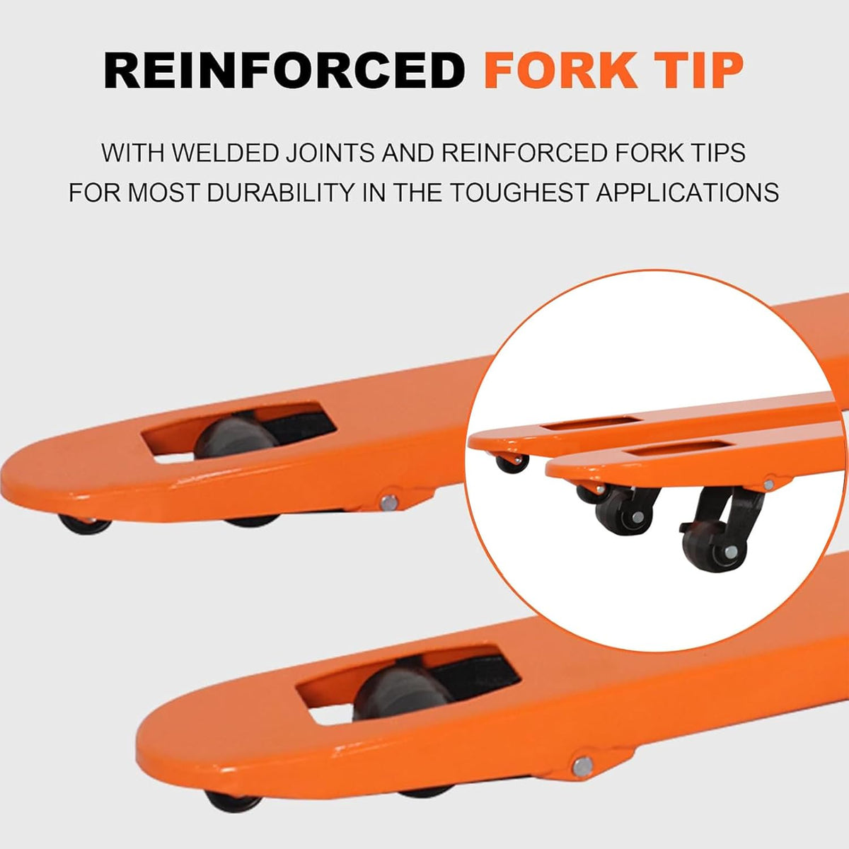 Tory Carrier Hand Pallet Jack 6600lbs Capacity, Pallet Truck 48" Length x 27" Width Fork, Orange-2PCS