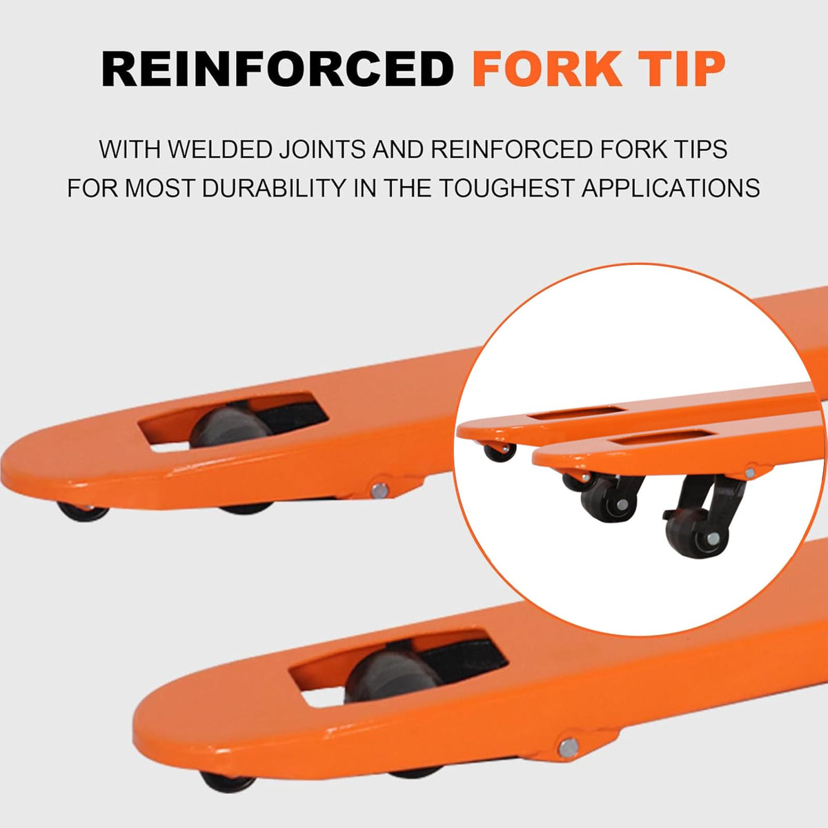 Tory Carrier Hand Pallet Jack 6600lbs Capacity, Pallet Truck 48" Length x 27" Width Fork, Orange-2PCS