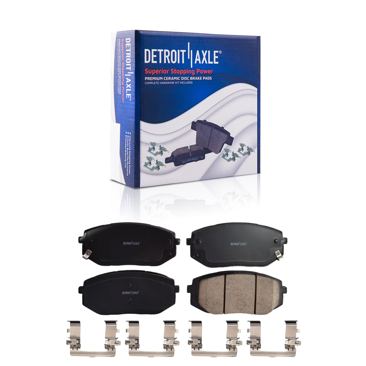 Detroit Axle - Rear Brake Rotors Pads for 2019-2026 Chevy Silverado 1500