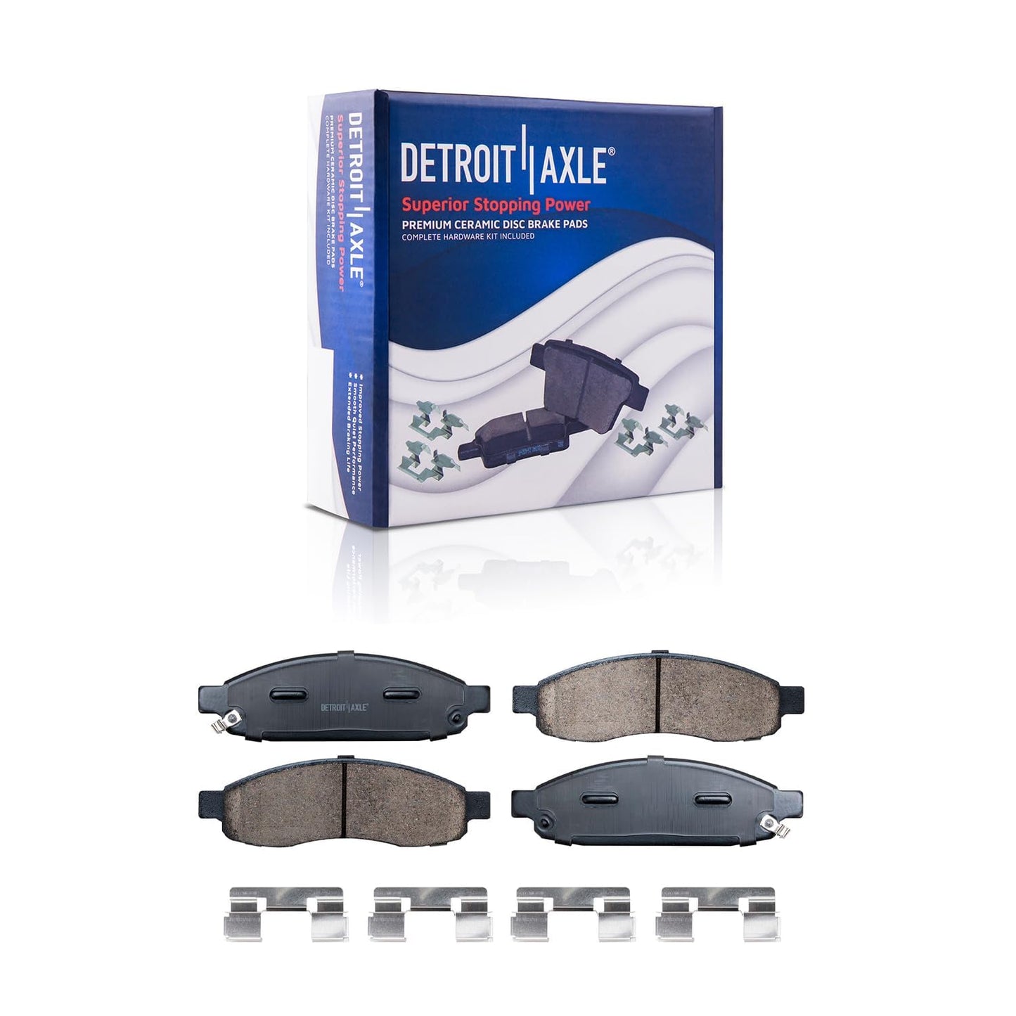 Detroit Axle - Brake Kit for Nissan Pathfinder Murano INFINITI QX60 X35, Disc Rotors Ceramic Pads 2013-2021 Replacement: 12.60" Front and 12.13" Rear Rotor