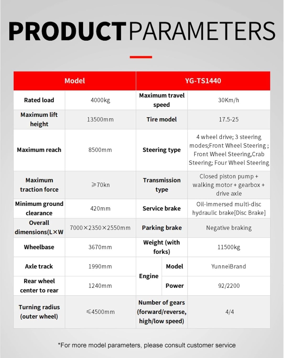 Telescopic Forklift Versatile Telehandler Hydraulic Extendable Arm Loader Crane Jib Construction Handler for Enhanced Material Lifting and Loading Performance