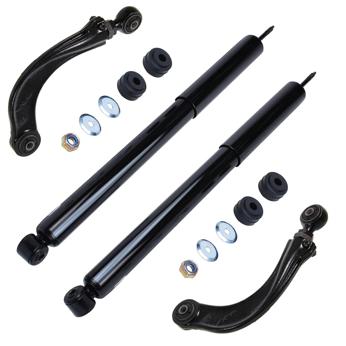Detroit Axle - Rear Shock Absorbers for 2007-2024 Chevrolet Silverado 1500 | GMC Sierra 1500, 2pc Rear Shock Absorbers Assembly Pair Replacement