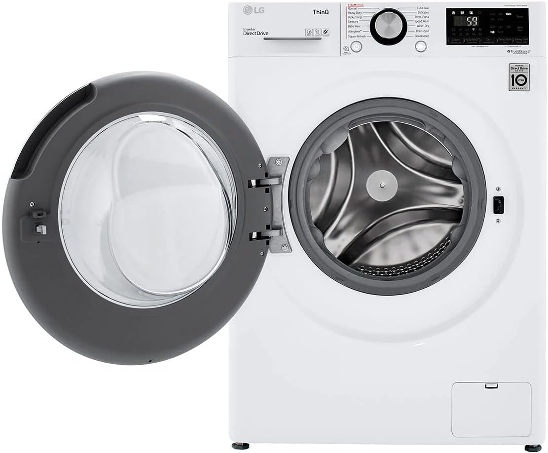 LG WM3555HWA 24 Inch Smart All In One Washer/Dryer with 2.3 cu. ft. Capacity, Wi-Fi Enabled, 14 Wash Cycles, 1400 RPM, Ventless, NeveRust Stainless Steel Drum, Quiet Operation, TrueBalance