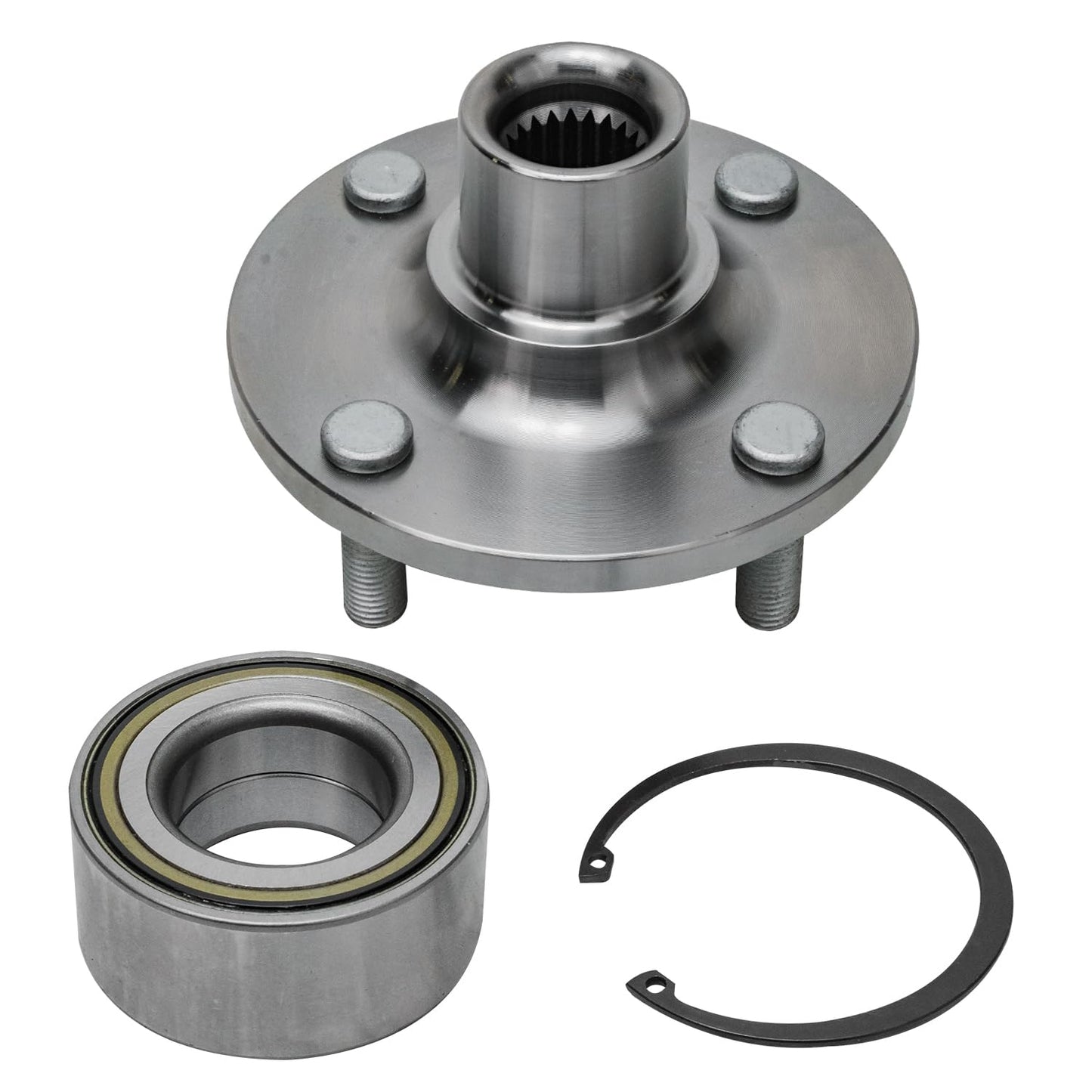 Detroit Axle - 2pc Front Wheel Bearing Hubs for 00-13 Chevy Impala Monte Carlo, 97-08 Pontiac Grand Prix, 06-11 DTS, 05-09 Buick Lacrosse, 06-11 Lucerne, 00-05 Lesabre, Pair Wheel Bearings and Hubs