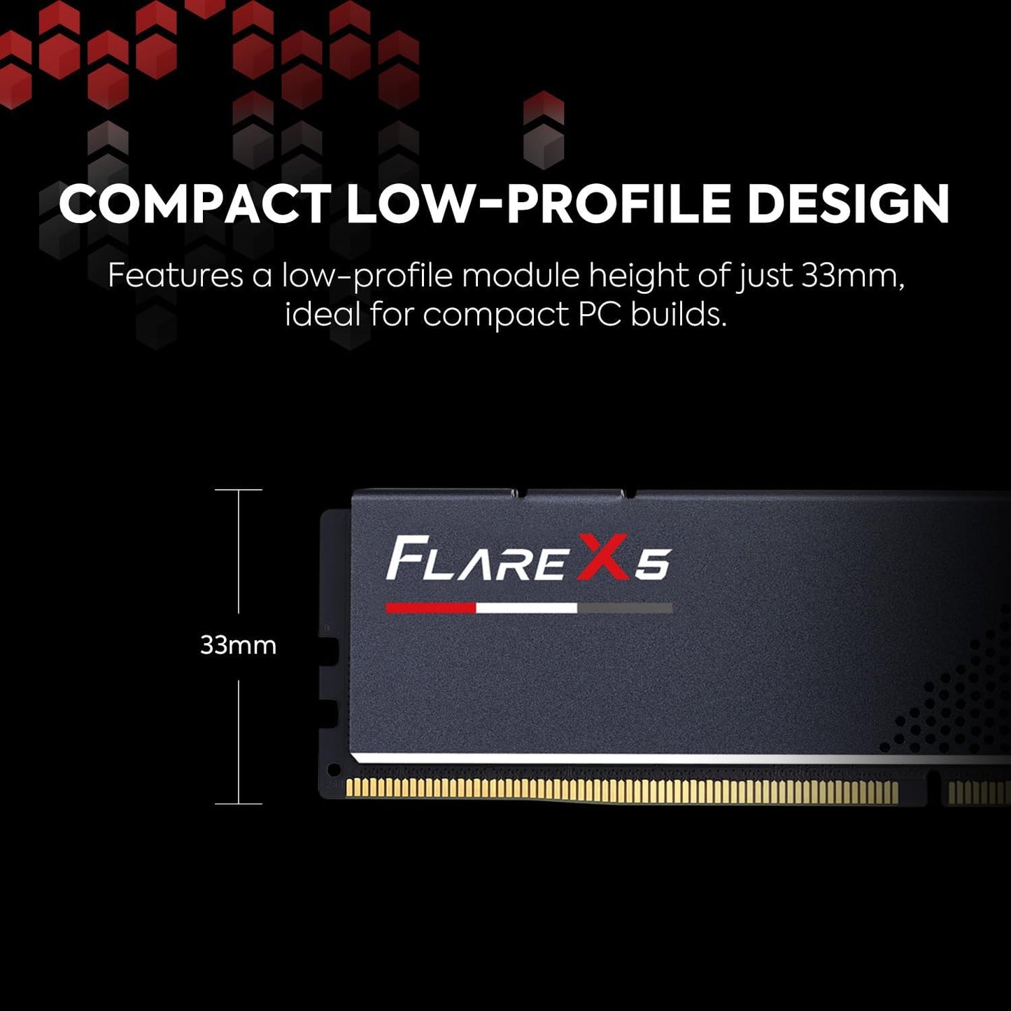 G.SKILL Flare X5 Series DDR5 RAM (AMD Expo) 32 GB (2 x 16 GB) 6000MT/s CL30-38-38-96 1.35V Memoria de computadora de escritorio U-DIMM - Negro mate (F5-6000J3038F16GX2-FX5)