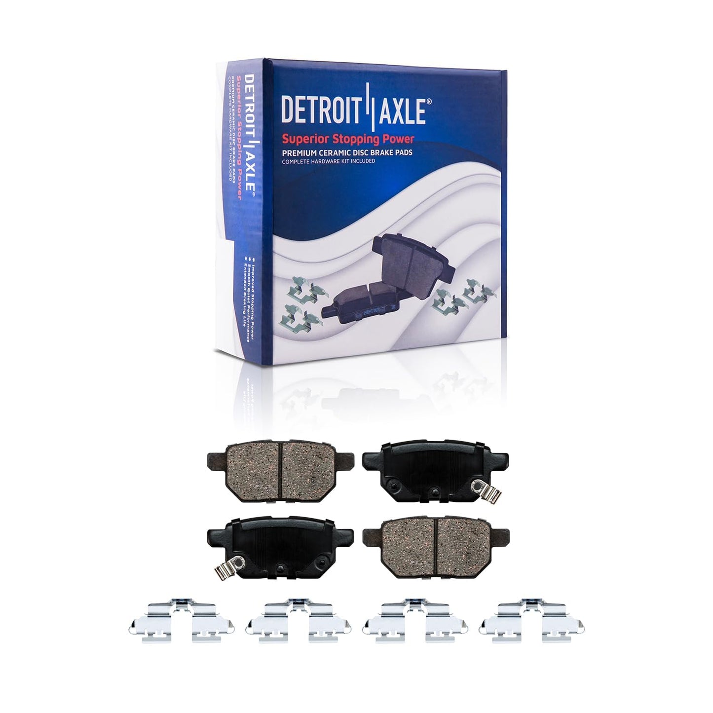 Detroit Axle - Front Brake Kit for Chevy GMC Silverado Sierra Suburban Savana Express Yukon XL 1500 Tahoe Avalanche Escalade ESV EXT XTS Brake Rotors Ceramic Brakes Pads : 12.99" inch Rotor