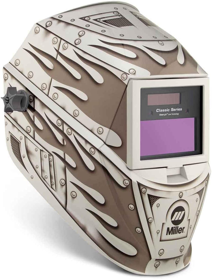 Miller Classic Series Welding Helmet, ClearLight™, Shade 8-13, Black | For the value-minded welder; TIG/MIG; variable shade 8-13; HD optics; comfortable headgear