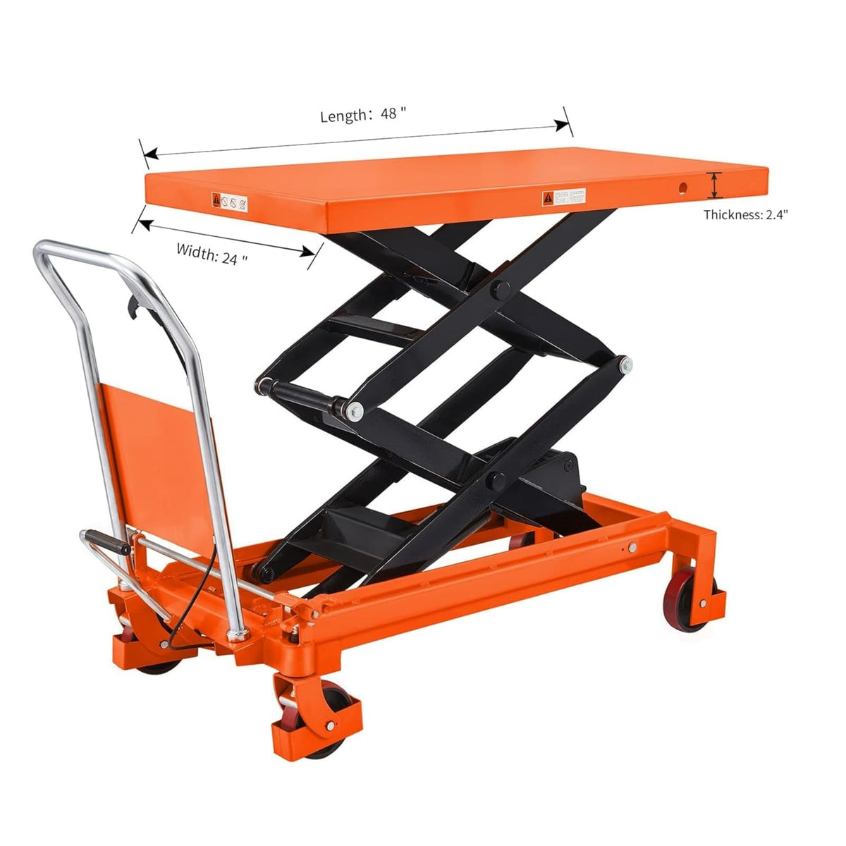Tory Carrier Double Scissor Lift Table 330 Lbs Capacity