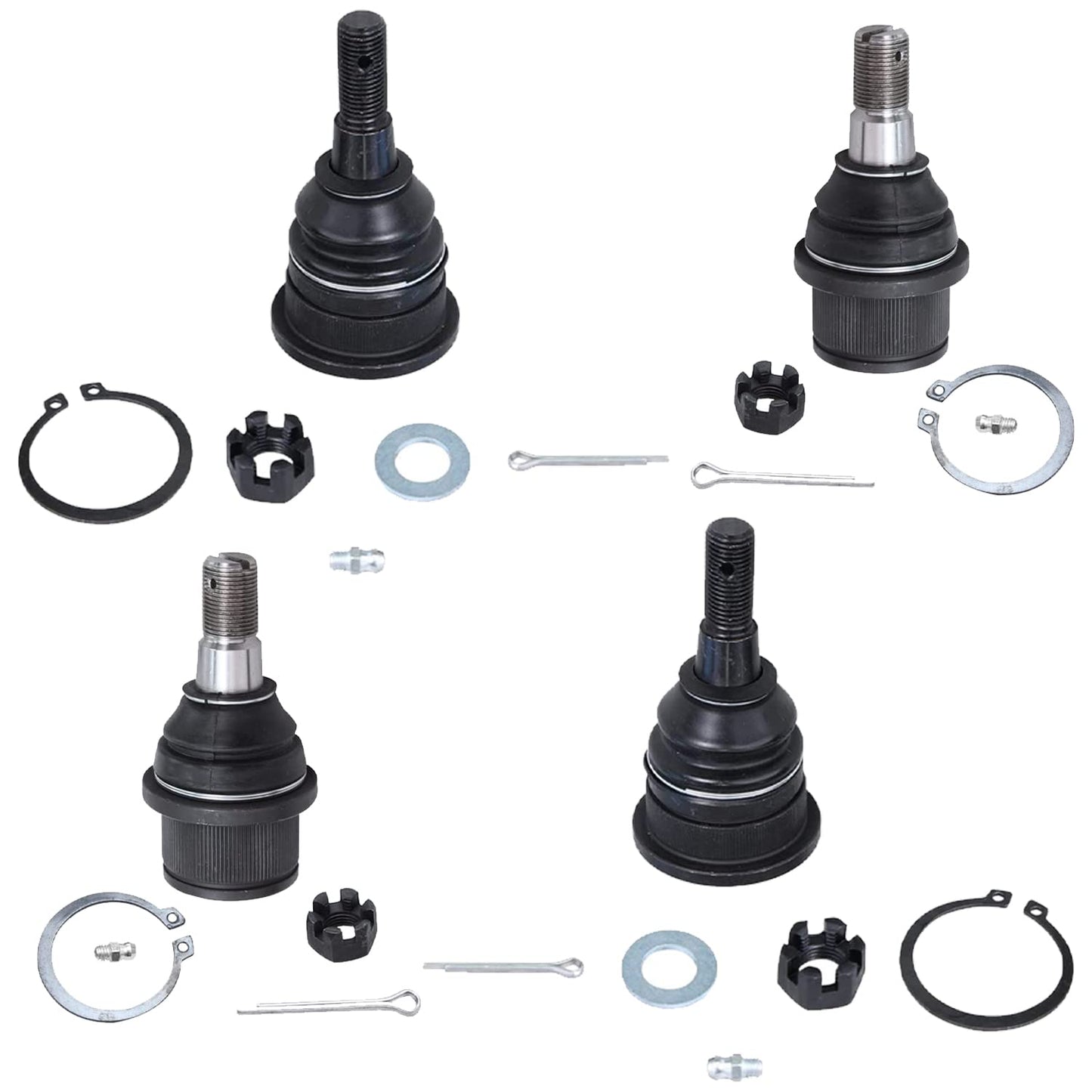Detroit Axle - 4WD Front 4pc Ball Joints for Ford F-250 F-350 F-450 F-550 Excursion, 4 Upper & Lower Ball Joints Replacement