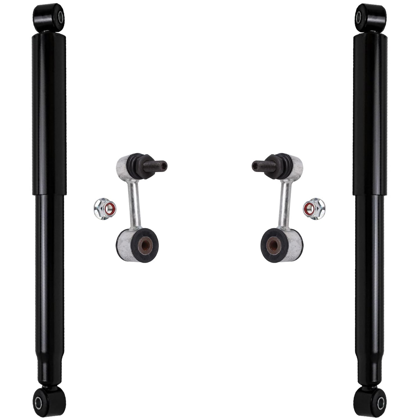 Detroit Axle - Rear Shock Absorbers for 2007-2024 Chevrolet Silverado 1500 | GMC Sierra 1500, 2pc Rear Shock Absorbers Assembly Pair Replacement
