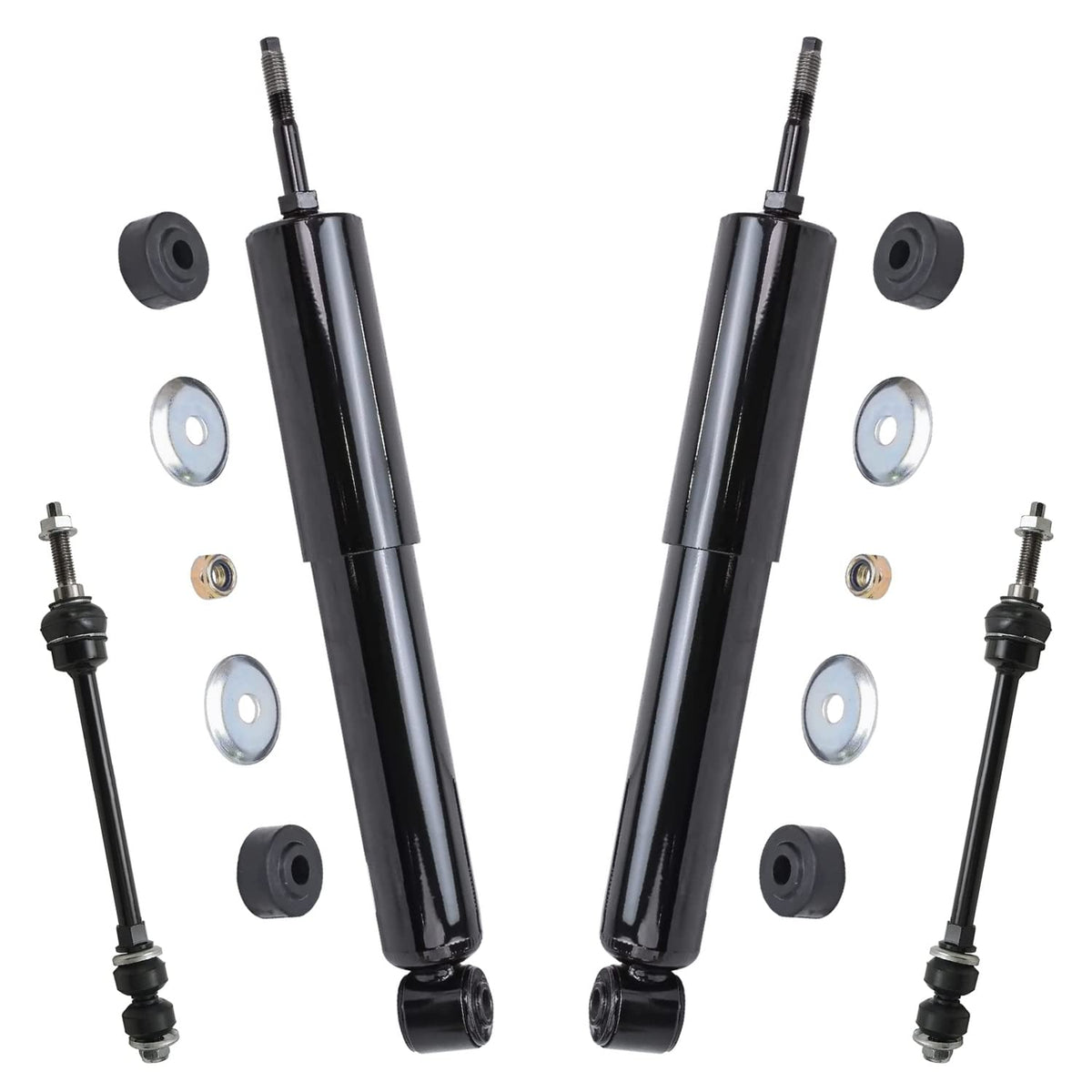 Detroit Axle - Rear Shock Absorbers for 2007-2024 Chevrolet Silverado 1500 | GMC Sierra 1500, 2pc Rear Shock Absorbers Assembly Pair Replacement