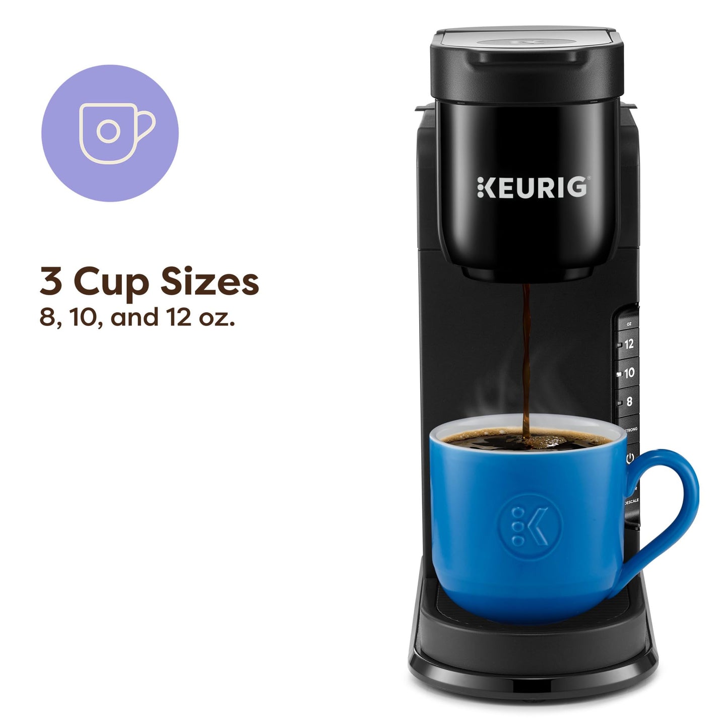 Keurig K-Express Single Serve K-Cup Pod Coffee Maker, 3 Brew Sizes, Strong Button Feature, 42oz Removable Reservoir, Mint