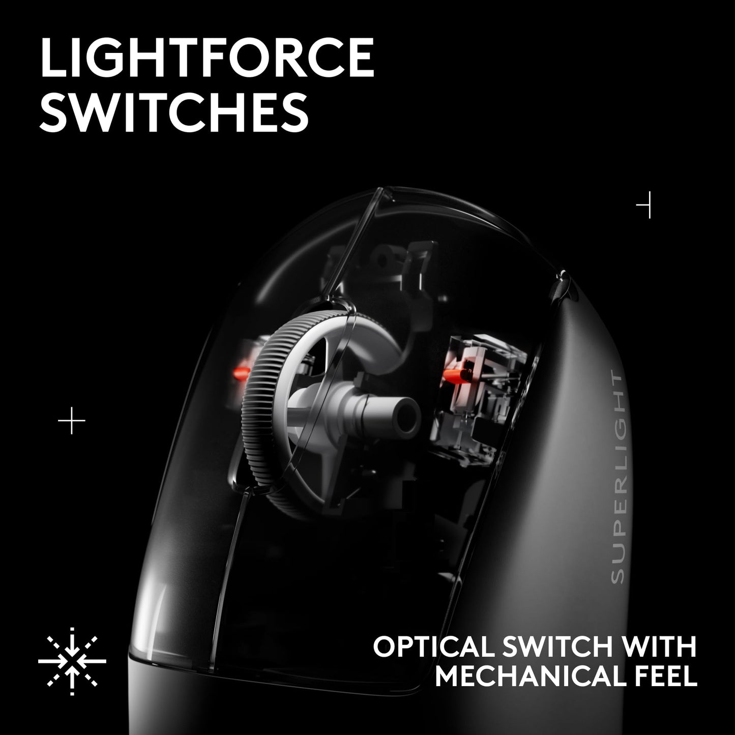Logitech G PRO X Superlight 2 Wireless Gaming Mouse - Black | 60g, Symmetrical Shape, <8 kHz Polling, 44K DPI, PowerPlay Wireless Charging Supported, USB-C, 5 Buttons, For PC/Mac