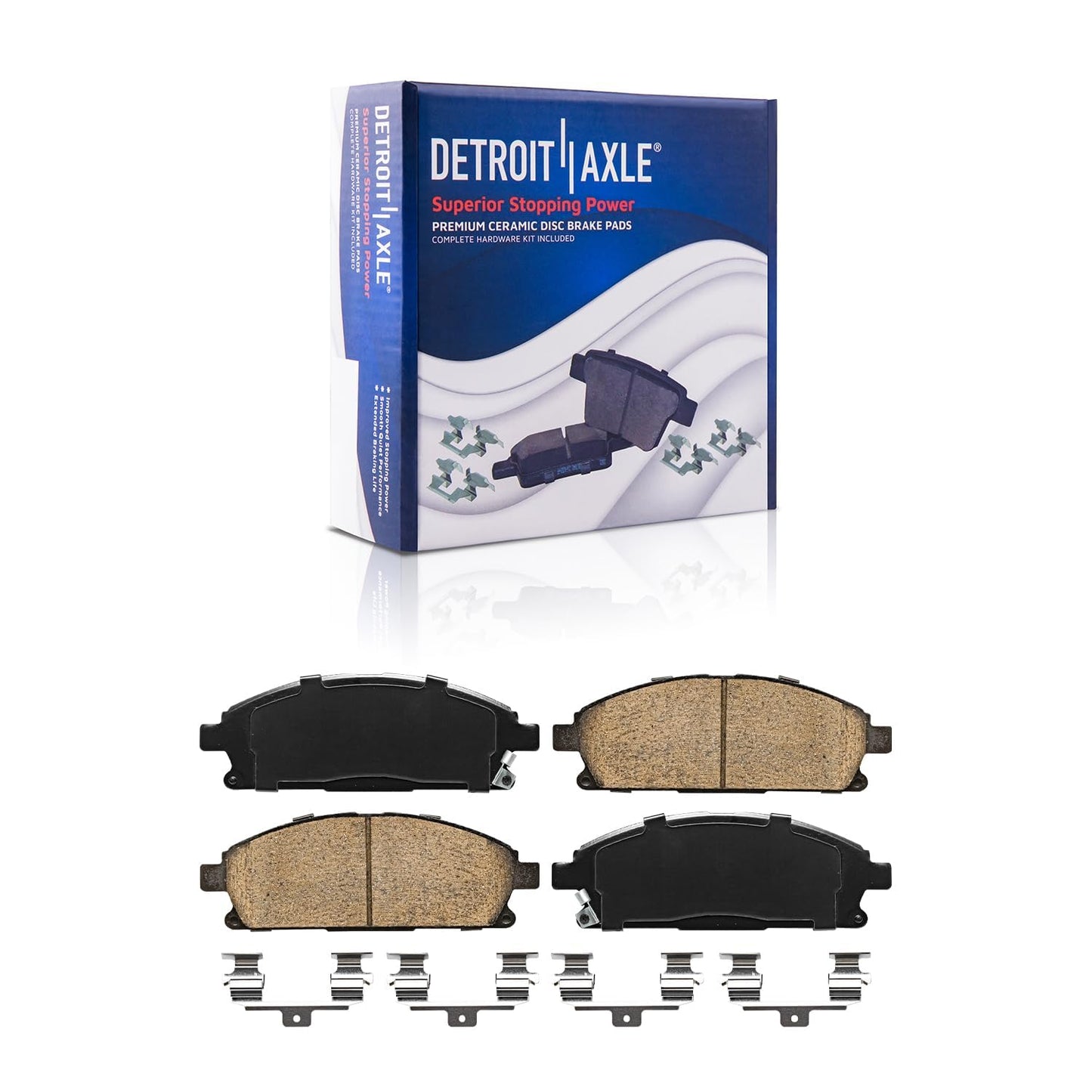 Detroit Axle - Front Brake Kit for Chevy 2012-2017 Sonic 2011-2015 Cruze 2016 Cruze Limited, Disc Brake Rotors Ceramic Brakes Pads Replacement 10.87" inch Front Rotor