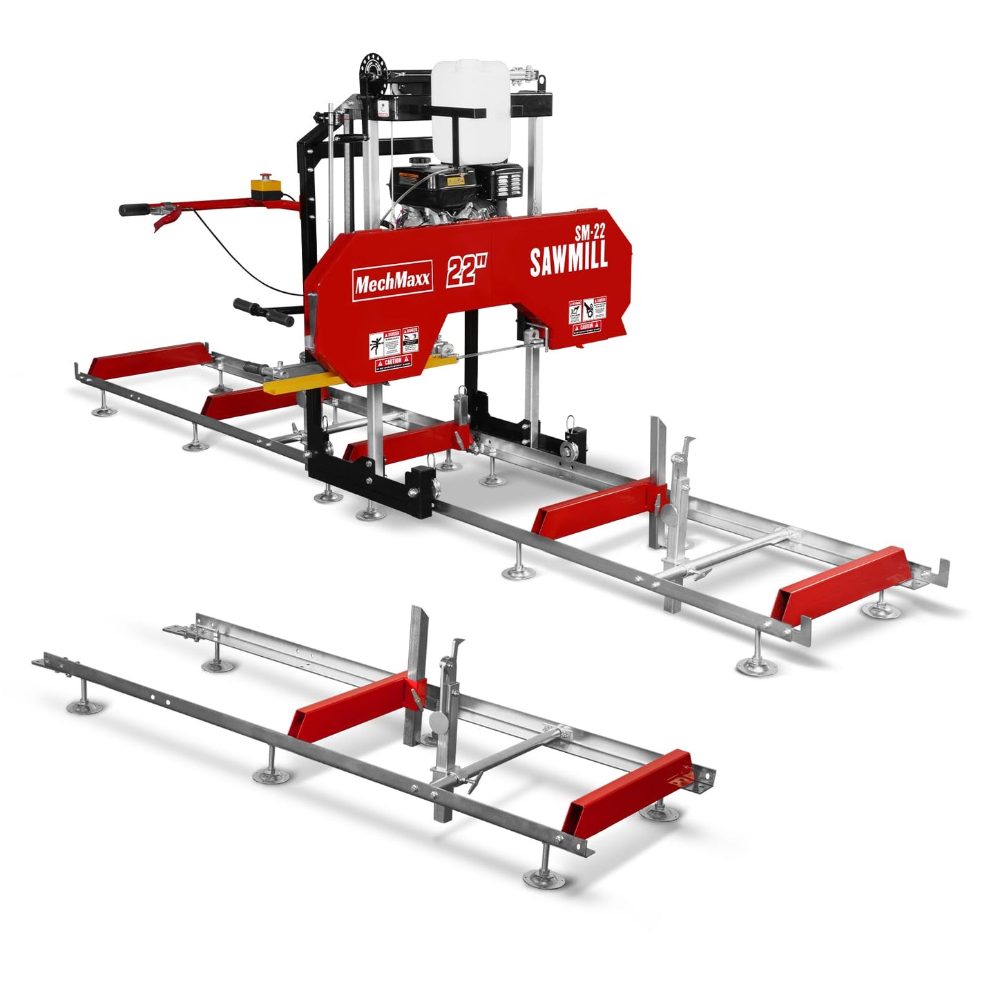 MechMaxx 36" MAX Portable Sawmill, ZONSEN 750cc 25HP V-Twin Engine, 36" Board Width, 20' Track Length, SM-36MAX