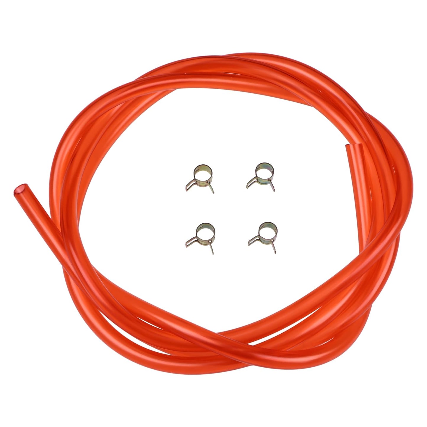 7' Long 1/4'' ID 3/8'' OD Blue Fuel Line Kit with Clamps Compatible with Small Gas Diesel Powersports Generators Engines Snowmobile Dirt Bike Quad Motorcycle Go Kart Golf Cart