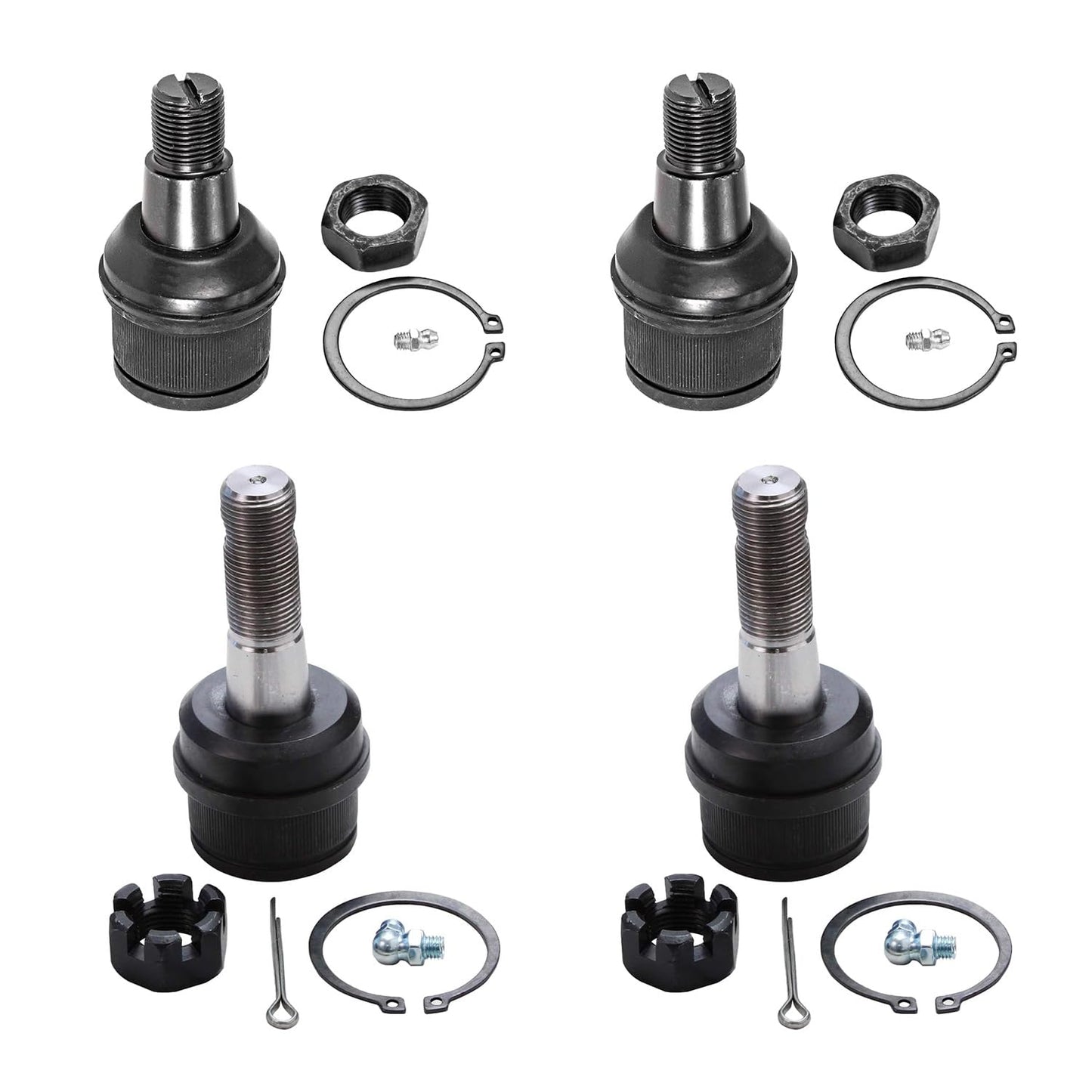 Detroit Axle - 4WD Front 4pc Ball Joints for Ford F-250 F-350 F-450 F-550 Excursion, 4 Upper & Lower Ball Joints Replacement