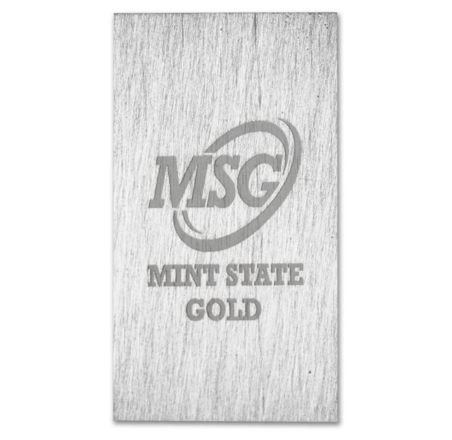 1 oz Silver Plated Bar (Flat Style) .999 Pure Paperweight - Element Design with Certificate of Authenticity