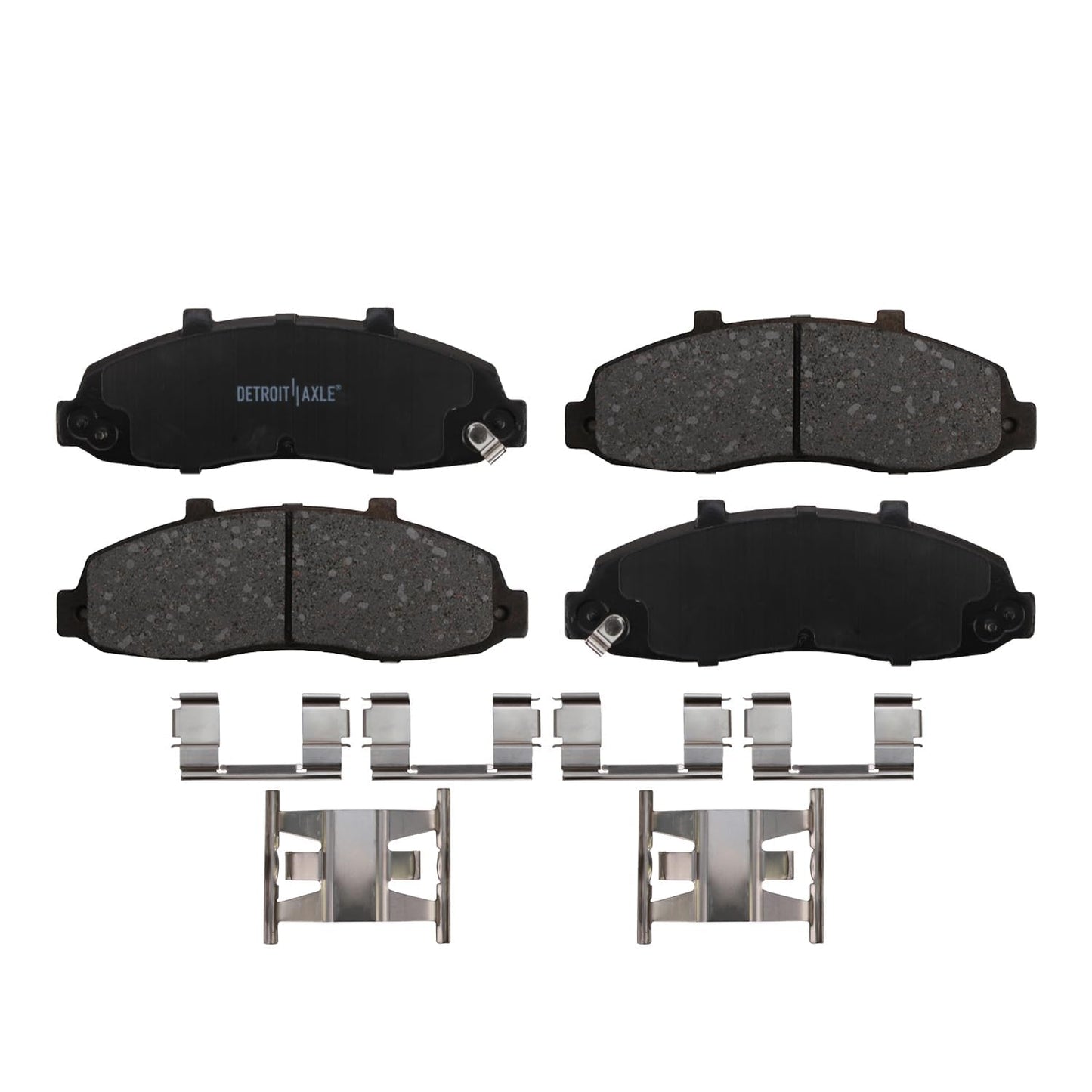 Detroit Axle - Front Brake Kit for Ford 2012-2022F-250 Super Duty, 2013-2022 F-350 Super Duty, 2013-2016 F-450 Super Duty, 14.29" inch Drilled and Slotted Disc Brake Rotors Ceramic Brakes Pads